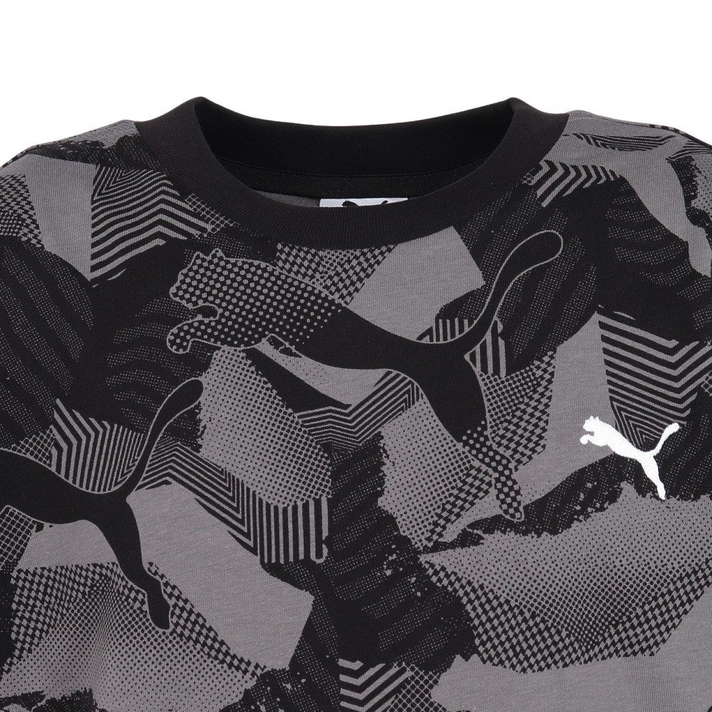 プーマ（PUMA）（キッズ）ESS LOGO LAB ストーリー 2 半袖Tシャツ 694255 01 BLK