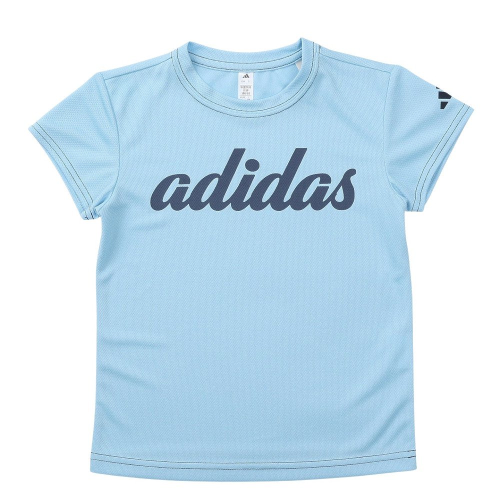 超希少 70s 西ドイツ製 アディダス ゲームシャツ 裏コットン リンガー 4青 アディダス（adidas）（キッズ）ガールズ リンガー 半袖Tシャツ OGO16