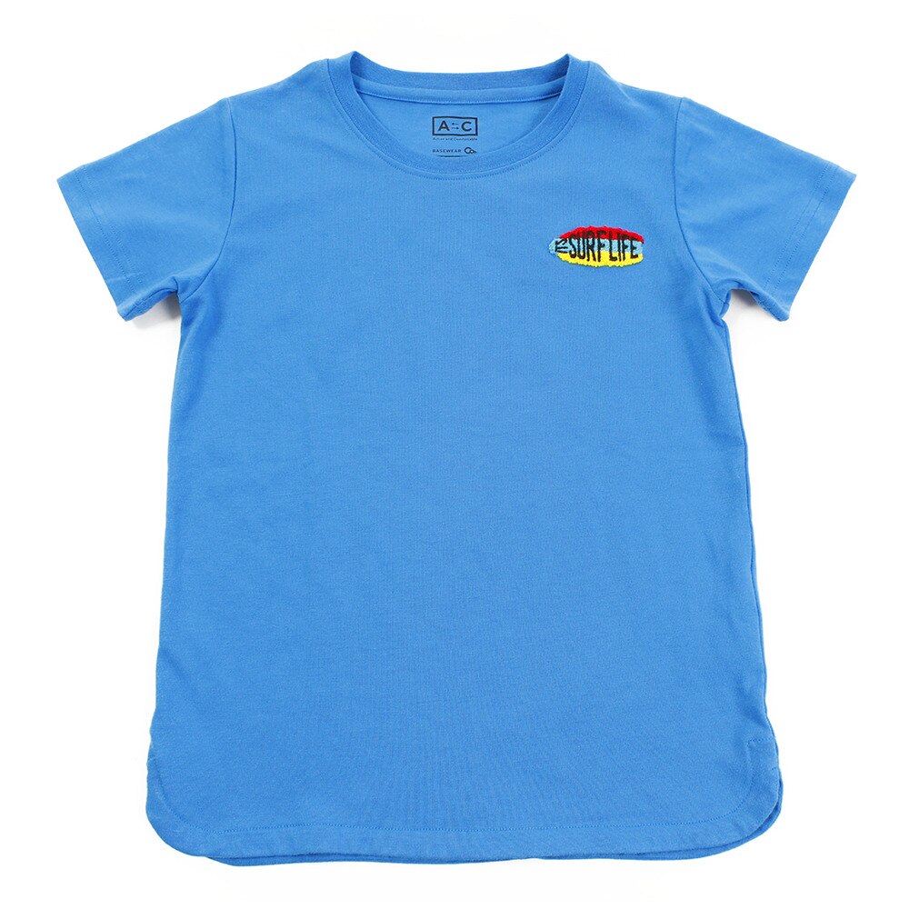  ボーイズ サガラ刺繍半袖Tシャツ 865Q8RY5707 BLU