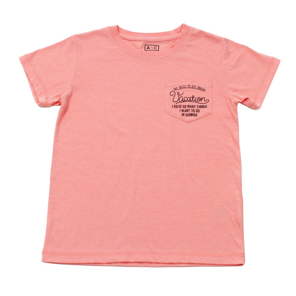  ボーイズ ポケットデザイン半袖Tシャツ 865Q8RY5708 PNK