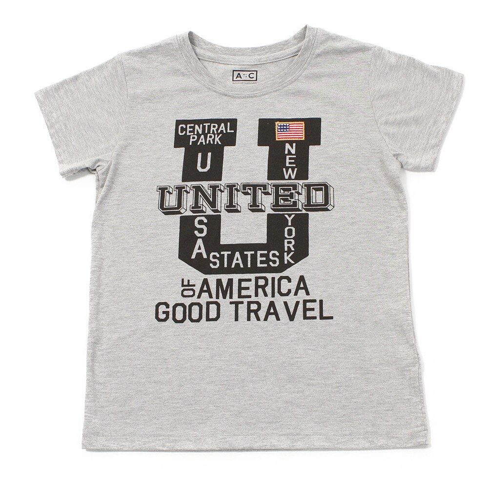  【多少の傷汚れありの為大奉仕】ボーイズ セットイン半袖Tシャツ 865Q8RY5709 GRY