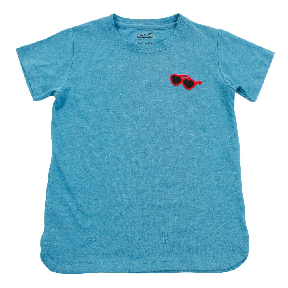  ガールズ サガラ刺繍半袖Tシャツ 865Q8RY5718 BLU