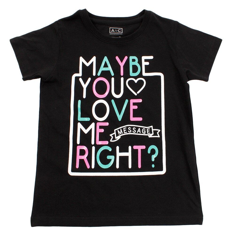  ガールズ セットイン半袖Tシャツ 865Q8RY5721 BLK