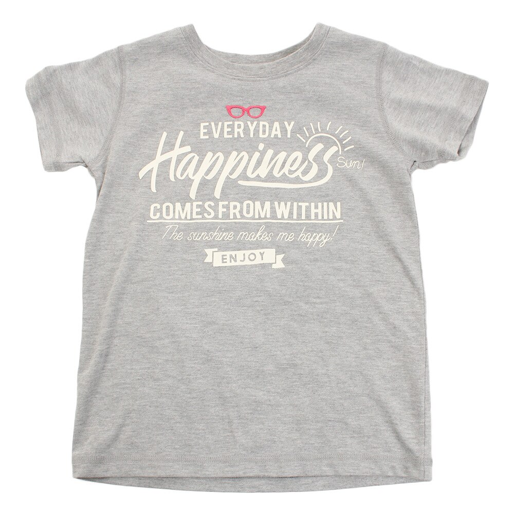  【多少の傷汚れありの為大奉仕】ガールズ ボンシンセットイン半袖Tシャツ 865Q8RY5722 GRY