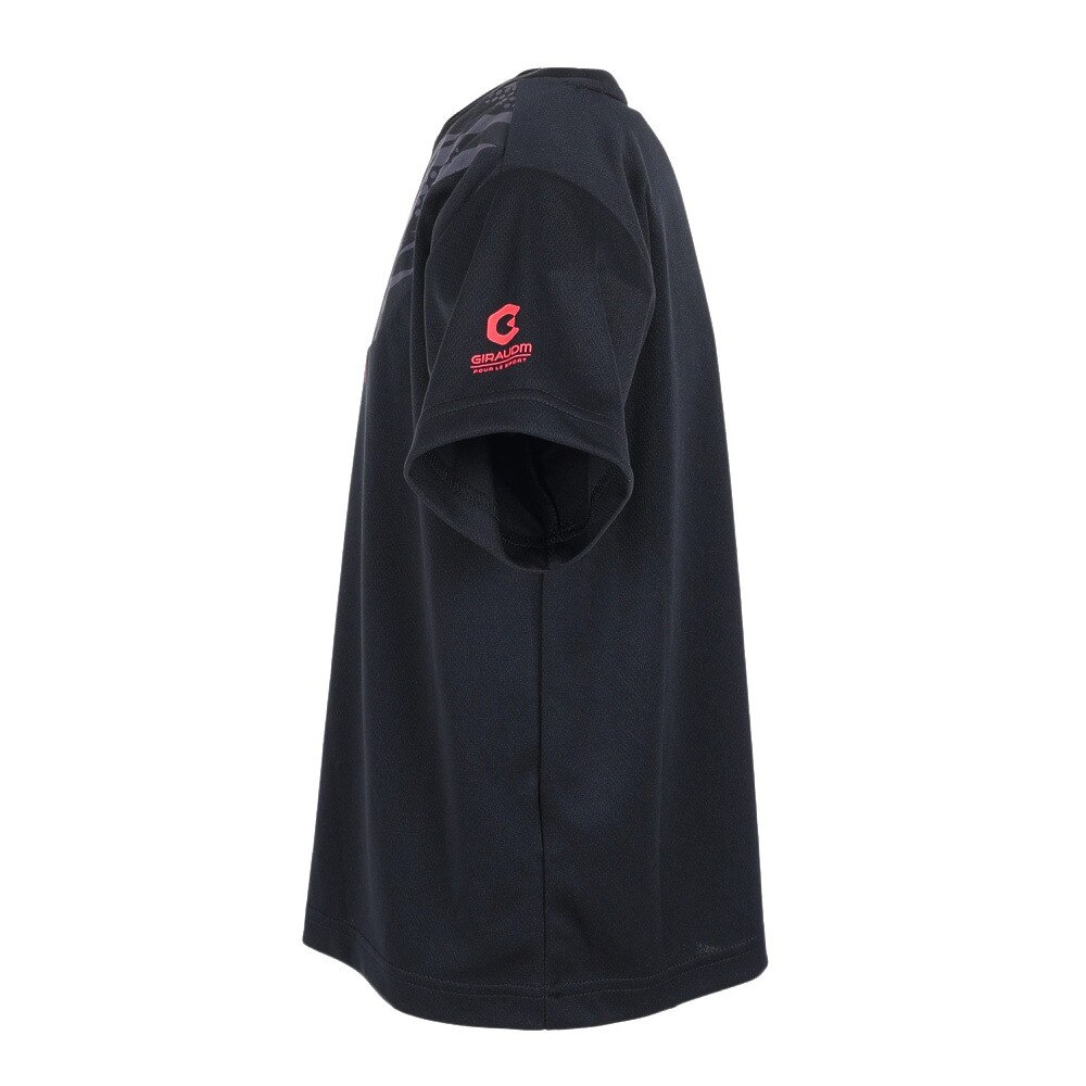 ジローム（GIRAUDM）（キッズ）ドライ 吸汗速乾 UVカット ジュニア 半袖メッシュTシャツ 865GM1CD6682 BLK★★★