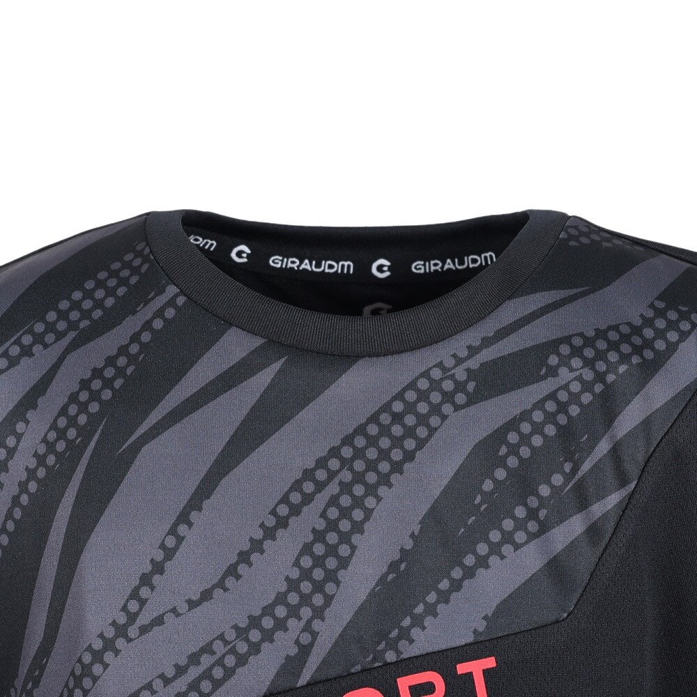 ジローム（GIRAUDM）（キッズ）ドライ 吸汗速乾 UVカット ジュニア 半袖メッシュTシャツ 865GM1CD6682 BLK★★★