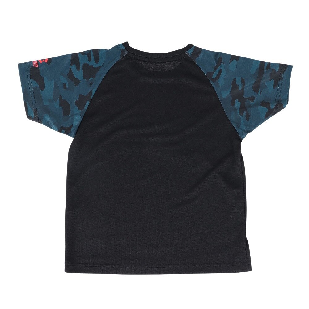 ジローム（GIRAUDM）（キッズ）ドライ 吸汗速乾 UVカット ジュニア 半袖メッシュTシャツ 865GM1CD6684 BLK