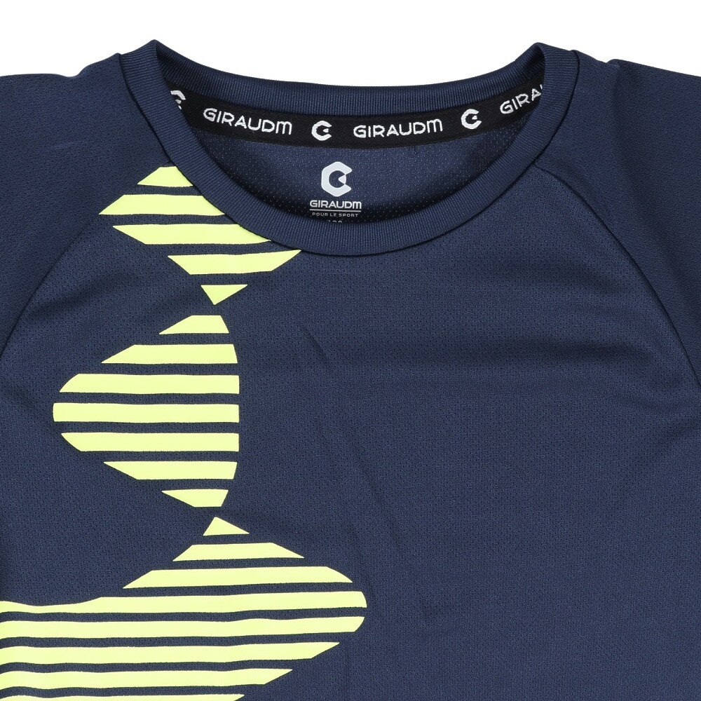 ジローム（GIRAUDM）（キッズ）ドライ 吸汗速乾 UVカット ジュニア 半袖メッシュTシャツ 865GM1CD6686 NVY★★★