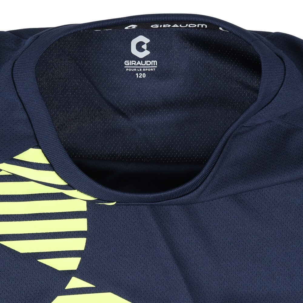 ジローム（GIRAUDM）（キッズ）ドライ 吸汗速乾 UVカット ジュニア 半袖メッシュTシャツ 865GM1CD6686 NVY★★★