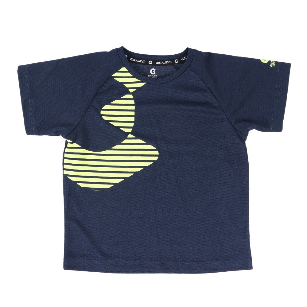 ジローム（GIRAUDM）（キッズ）ドライ 吸汗速乾 UVカット ジュニア 半袖メッシュTシャツ 865GM1CD6686 NVY★★★