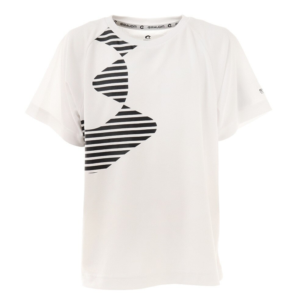  洗っても機能が続く UV 吸汗速乾 ドライプラス ジュニア 半袖メッシュTシャツ 865GM1CD6686 WHT