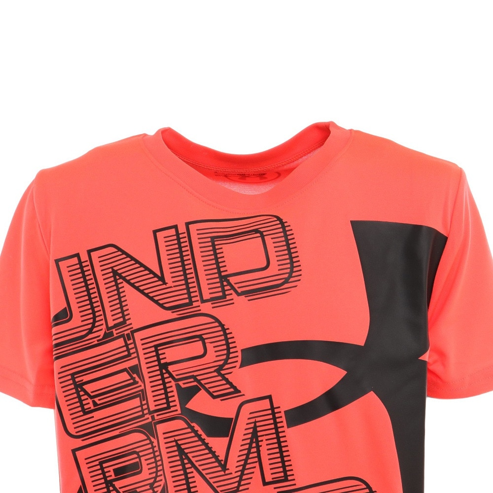 アンダーアーマー（UNDER ARMOUR）（キッズ）ドライ 速乾 ジュニア テック スーパー ビッグロゴ ショートスリーブ Tシャツ 1371811 628
