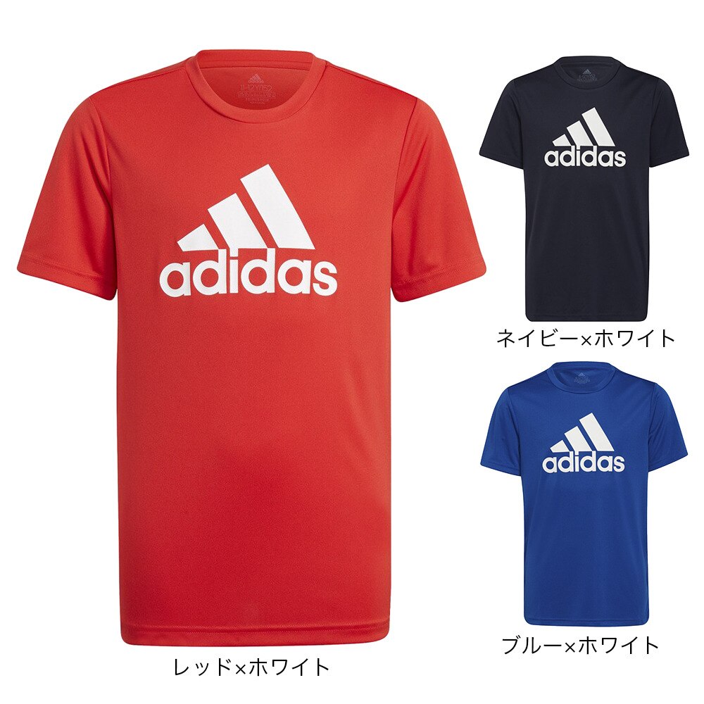 アディダス（キッズ）ドライ 速乾 ボーイズ デザインド トゥ ムーブ ビッグロゴ 半袖Tシャツ 29295-GN1477
