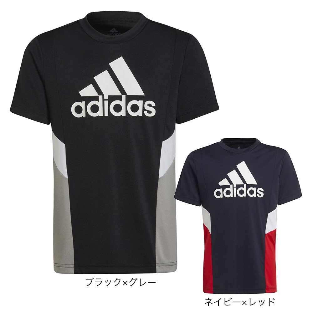 アディダス（キッズ）ドライ 速乾 ボーイズ デザイン トゥ ムーブ 半袖Tシャツ VX714-HA4027