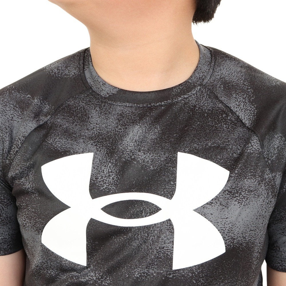 アンダーアーマー（UNDER ARMOUR）（キッズ）半袖Tシャツ ジュニア テック ビッグロゴ PRINTED 1363278 007