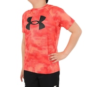 アンダーアーマー（UNDER ARMOUR）（キッズ）Tシャツ 半袖 キッズ ジュニア テック ビッグロゴ PRINTED 1363278 877