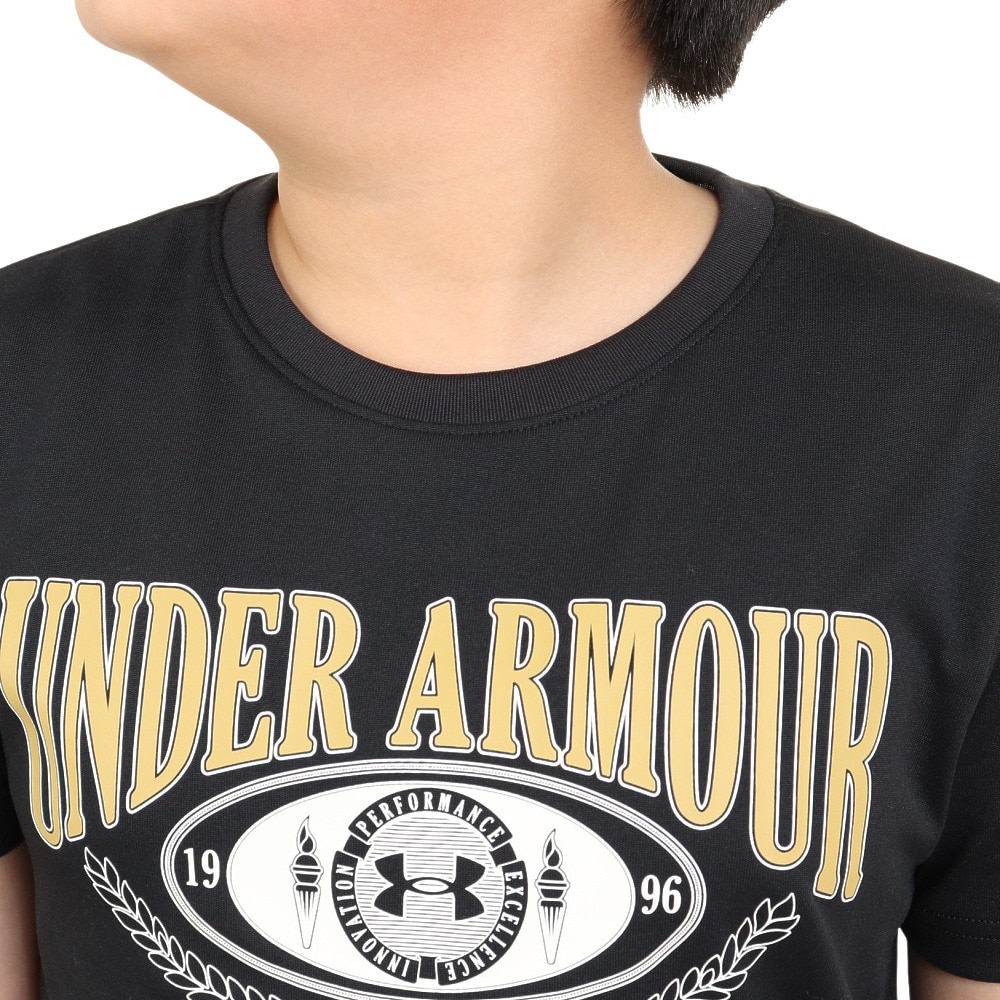 アンダーアーマー（UNDER ARMOUR）（キッズ）半袖Tシャツ ジュニア TECH COLLEGIATE B1378274 001
