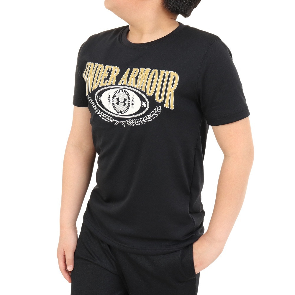 アンダーアーマー（UNDER ARMOUR）（キッズ）半袖Tシャツ ジュニア TECH COLLEGIATE B1378274 001