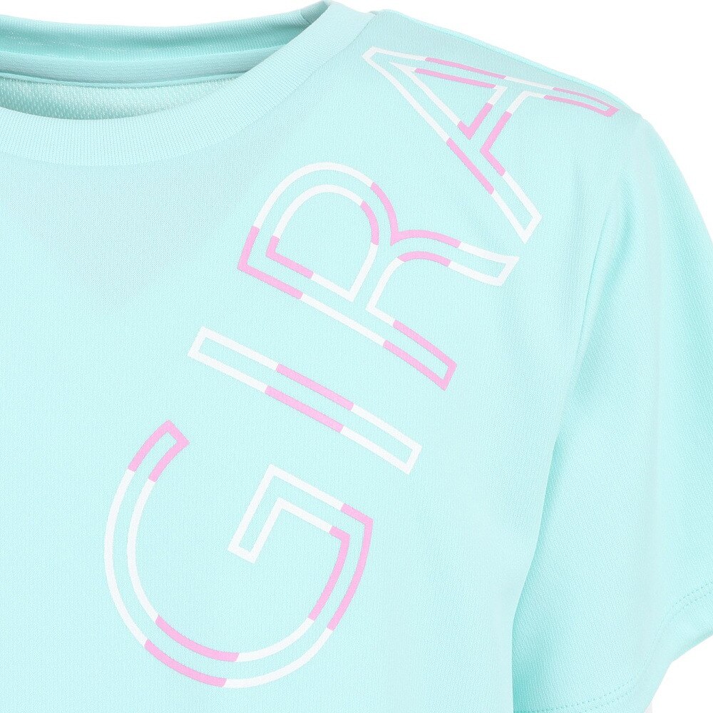 ジローム（GIRAUDM）（キッズ）半袖Tシャツ キッズ ドライプラス プリントメッシュ CT3S0069-TR865-GRES MINT