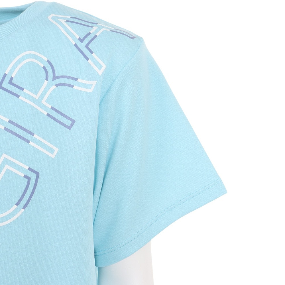 ジローム（GIRAUDM）（キッズ）半袖Tシャツ キッズ ドライプラス プリントメッシュ CT3S0069-TR865-GRES SAX