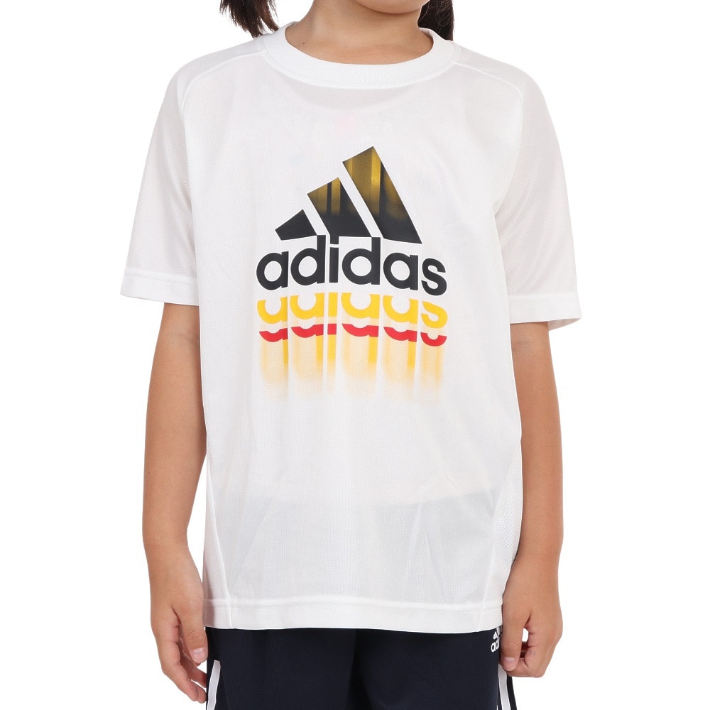 アディダス（adidas）（キッズ）ジュニア ニット 半袖Tシャツ BVF63-IA9317