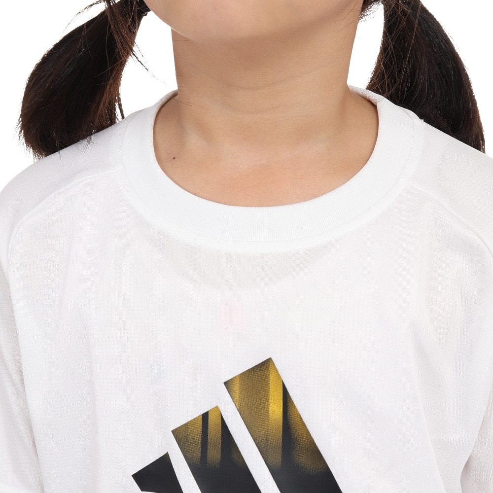 アディダス（adidas）（キッズ）ジュニア ニット 半袖Tシャツ BVF63-IA9317