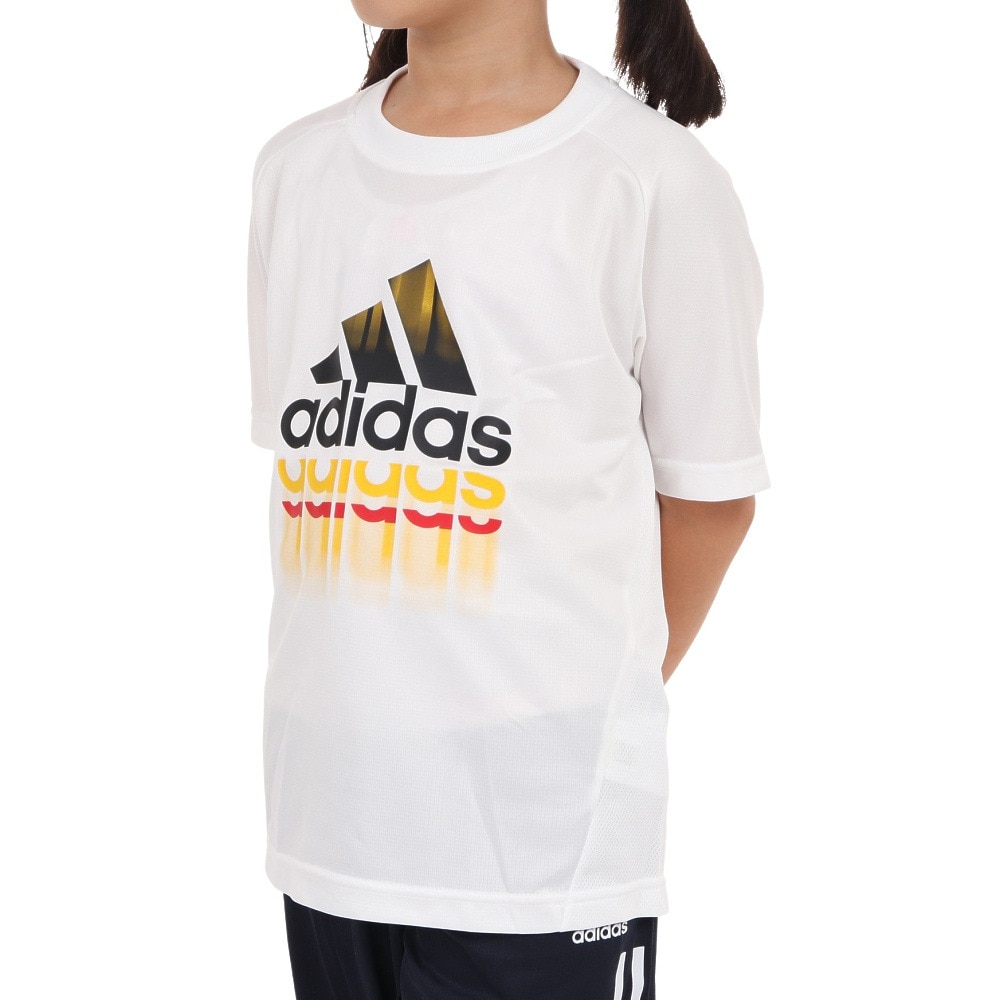 アディダス（adidas）（キッズ）ジュニア ニット 半袖Tシャツ BVF63-IA9317