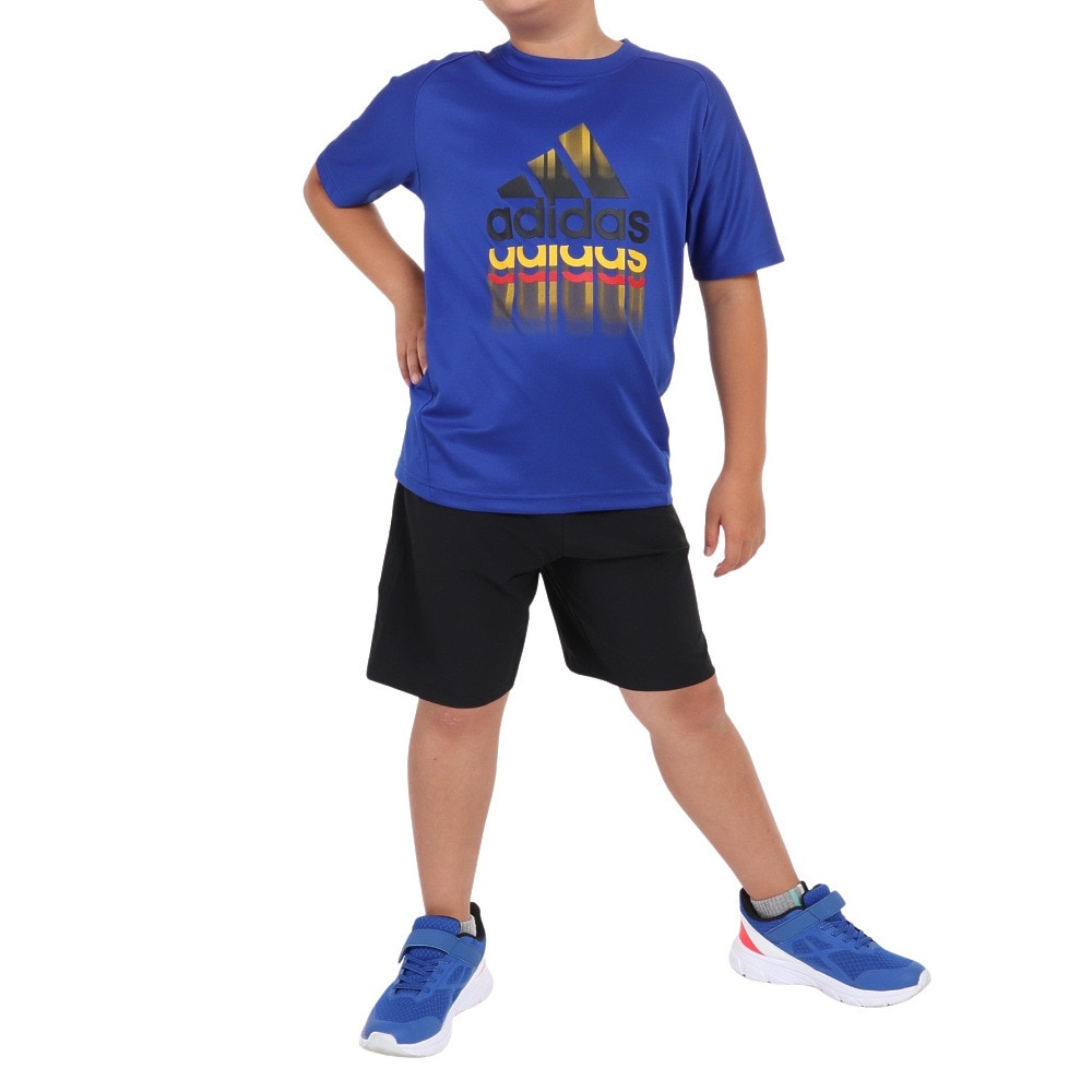アディダス（adidas）（キッズ）Tシャツ 半袖 キッズ ジュニア ニット ドライ AEROREADY BVF63-IA9324