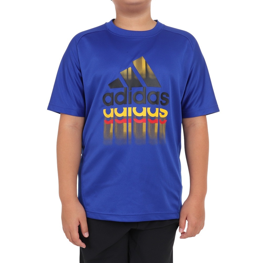 アディダス（adidas）（キッズ）Tシャツ 半袖 キッズ ジュニア ニット ドライ AEROREADY BVF63-IA9324