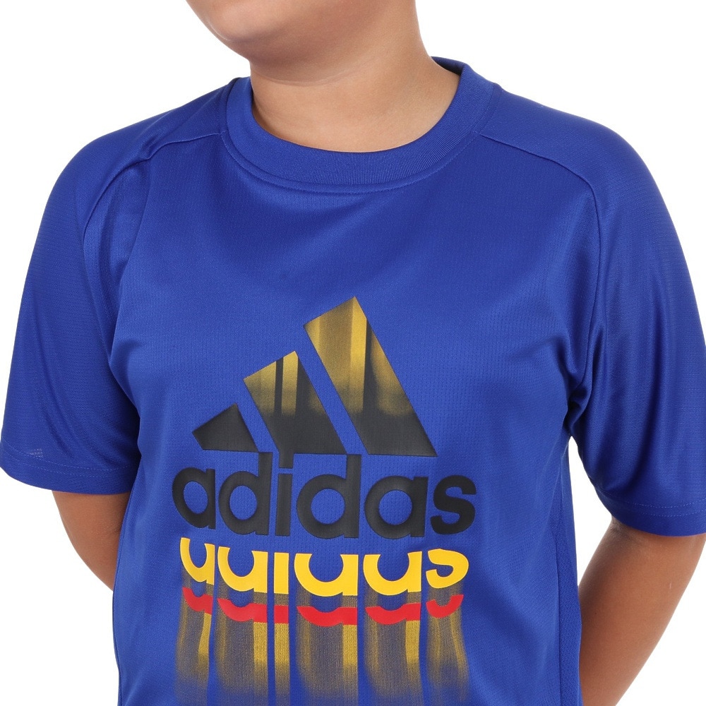 アディダス（adidas）（キッズ）Tシャツ 半袖 キッズ ジュニア ニット ドライ AEROREADY BVF63-IA9324