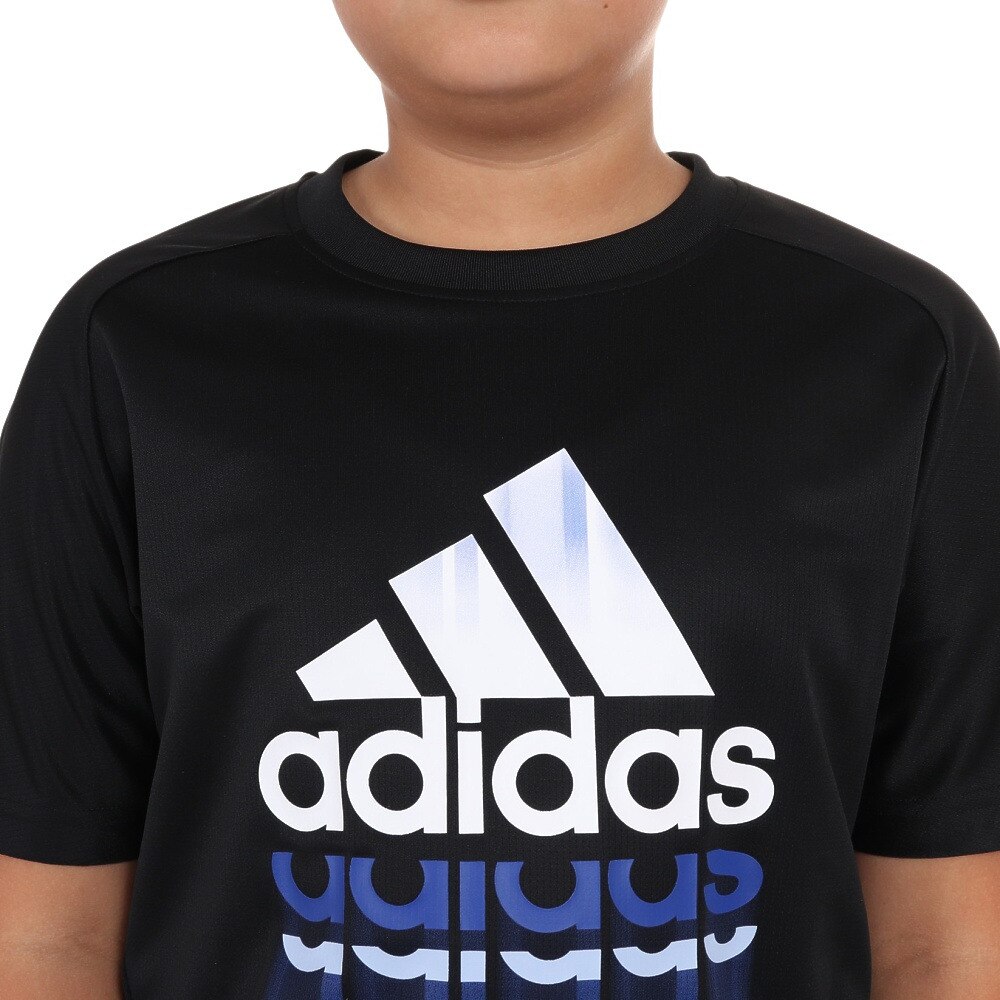 アディダス（adidas）（キッズ）ジュニア ニット 半袖Tシャツ