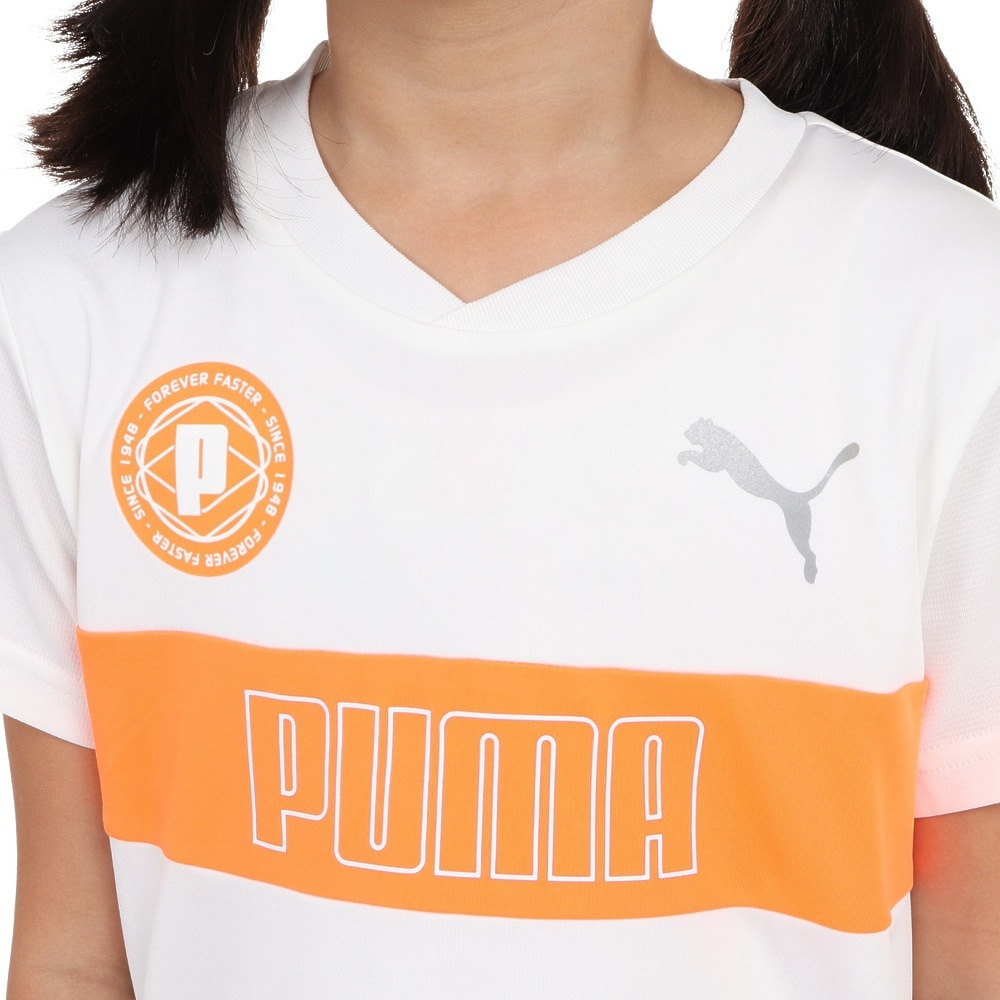 プーマ（PUMA）（キッズ）ボーイズ ACTIVE SPORTS ポリ グラフィック 半袖 Tシャツ 675822 02 WHT