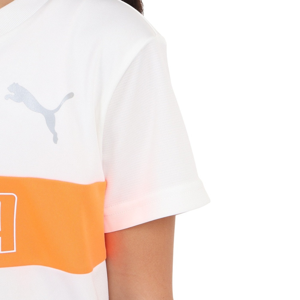 プーマ（PUMA）（キッズ）ボーイズ ACTIVE SPORTS ポリ グラフィック 半袖 Tシャツ 675822 02 WHT