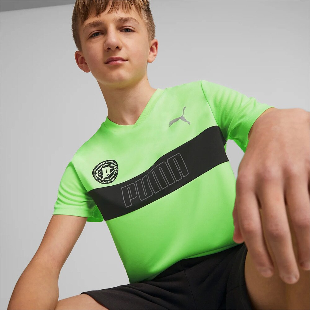 プーマ（PUMA）（キッズ）ボーイズ ACTIVE SPORTS ポリ グラフィック 半袖 Tシャツ 675822 34 FYEL