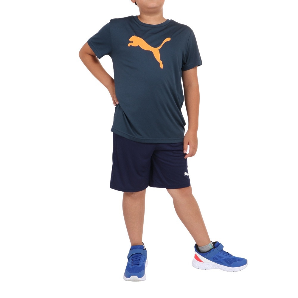 プーマ（PUMA）（キッズ）ボーイズ ACTIVE SPORTS ポリ キャット 半袖 Tシャツ 675826 16 NVY