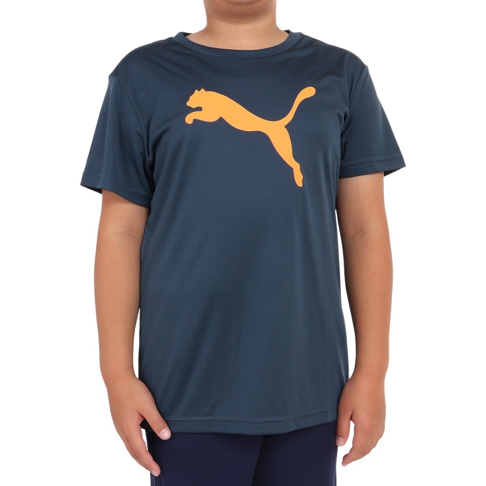プーマ（PUMA）（キッズ）ボーイズ ACTIVE SPORTS ポリ キャット 半袖 Tシャツ 675826 16 NVY
