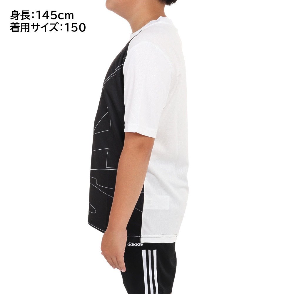 アディダス（adidas）（キッズ）半袖Tシャツ キッズ ルーズフィット ニット BUL95-IA9318