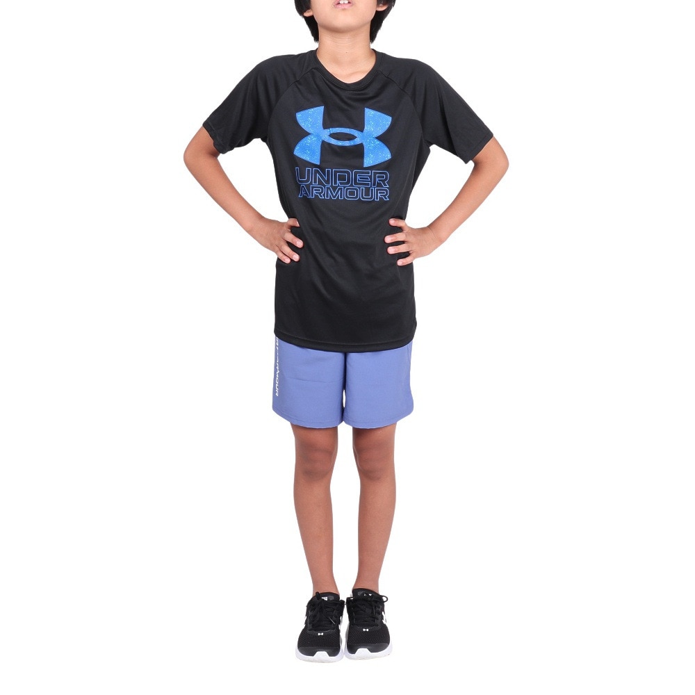 アンダーアーマー（UNDER ARMOUR）（キッズ）ジュニア テック ハイブリッド プリント フィル ショートスリーブTシャツ 1363281 015