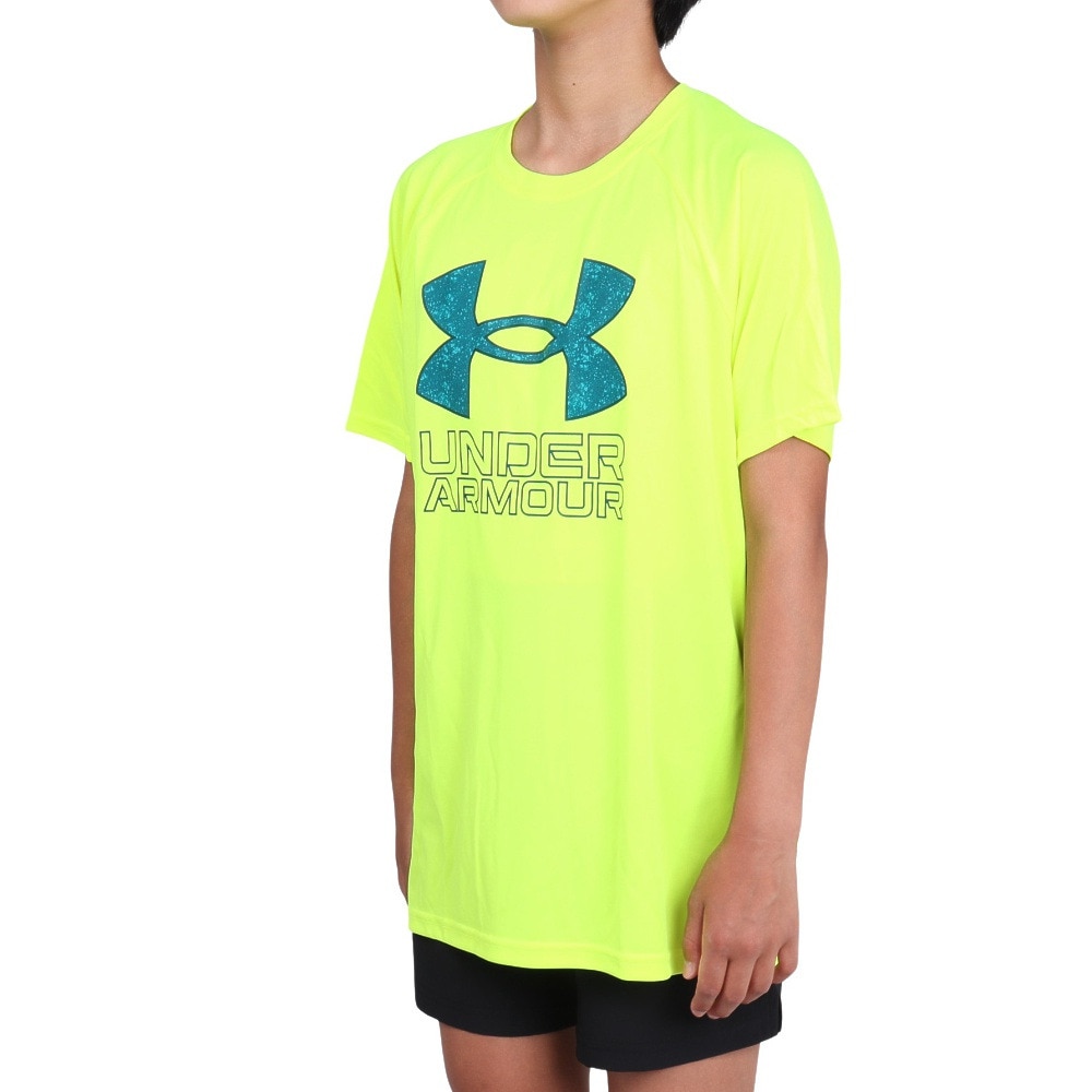 アンダーアーマー（UNDER ARMOUR）（キッズ）ジュニア テック ハイブリッド プリント フィル ショートスリーブTシャツ 1363281 733