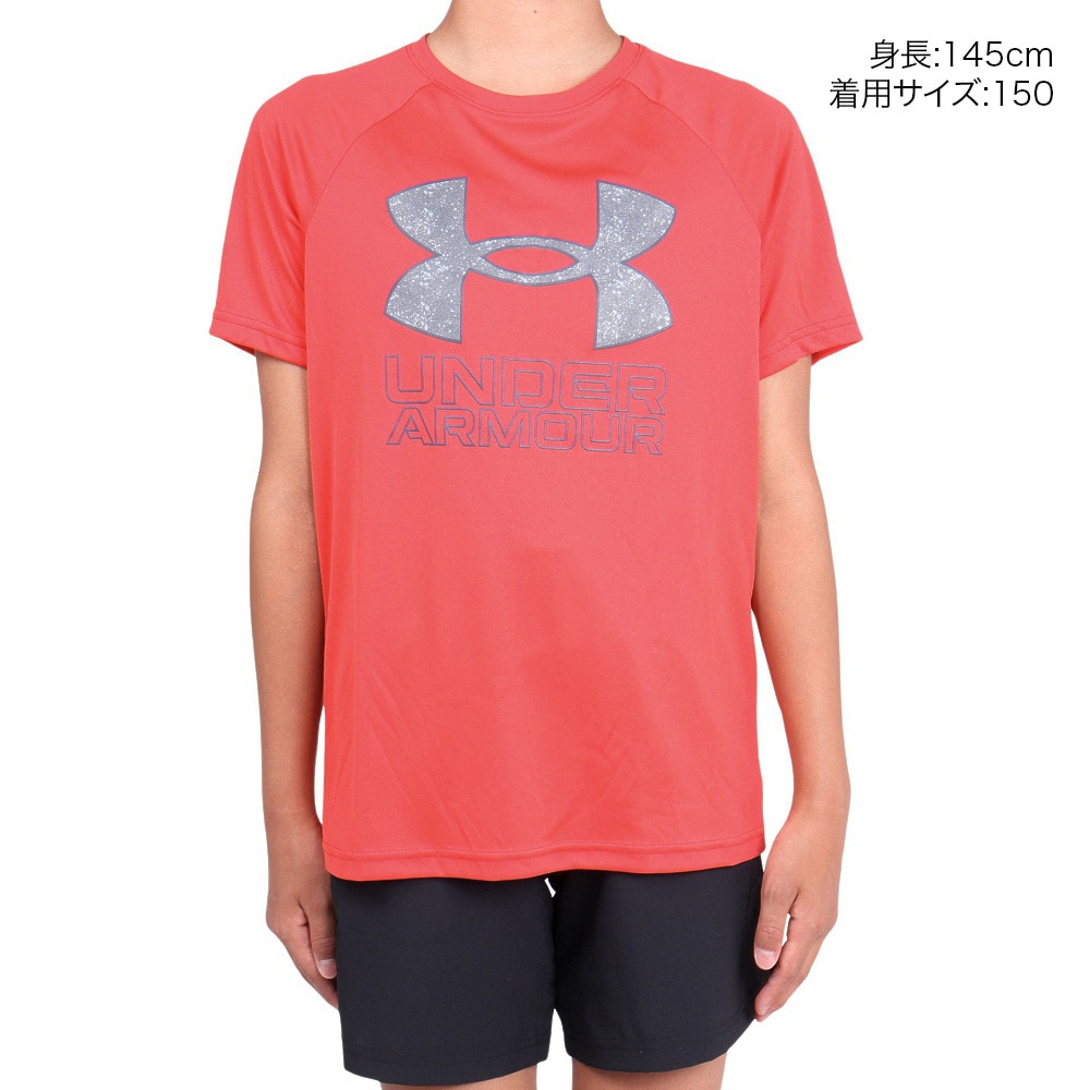 アンダーアーマー（UNDER ARMOUR）（キッズ）ジュニア テック ハイブリッド プリント フィル ショートスリーブTシャツ 1363281 814