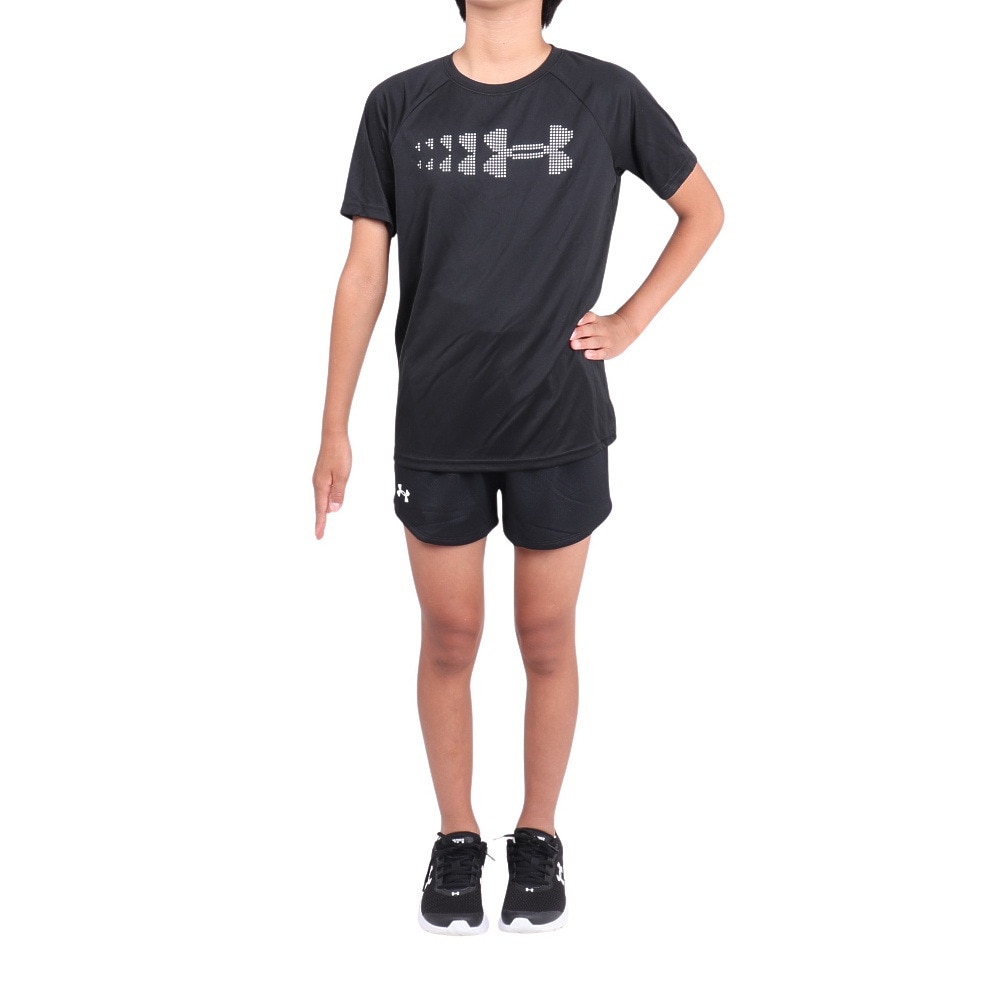 アンダーアーマー（UNDER ARMOUR）（キッズ）キッズ テック スタジアムライツ ショートスリーブTシャツ 1383009 001