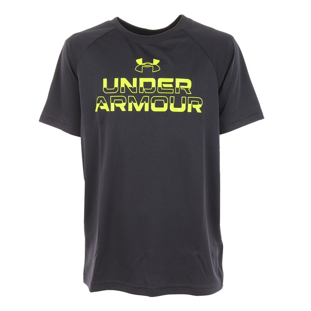 アンダーアーマー（UNDER ARMOUR）（キッズ）ジュニア テック スプリット ワードマーク ショートスリーブTシャツ 1383010 001