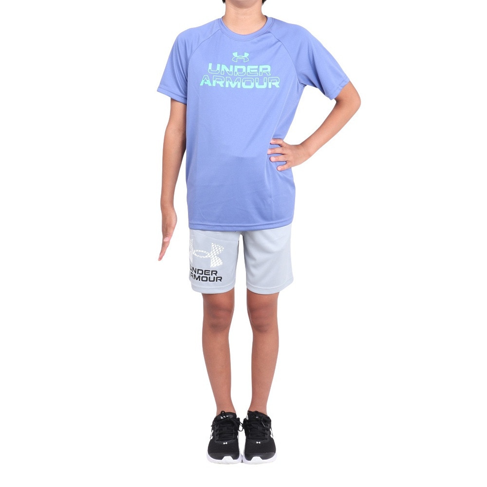 アンダーアーマー（UNDER ARMOUR）（キッズ）ジュニア テック スプリット ワードマーク ショートスリーブTシャツ 1383010 561