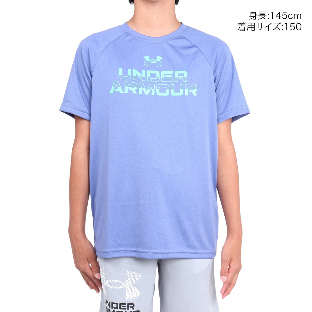 アンダーアーマー（UNDER ARMOUR）（キッズ）ジュニア テック スプリット ワードマーク ショートスリーブTシャツ 1383010 561