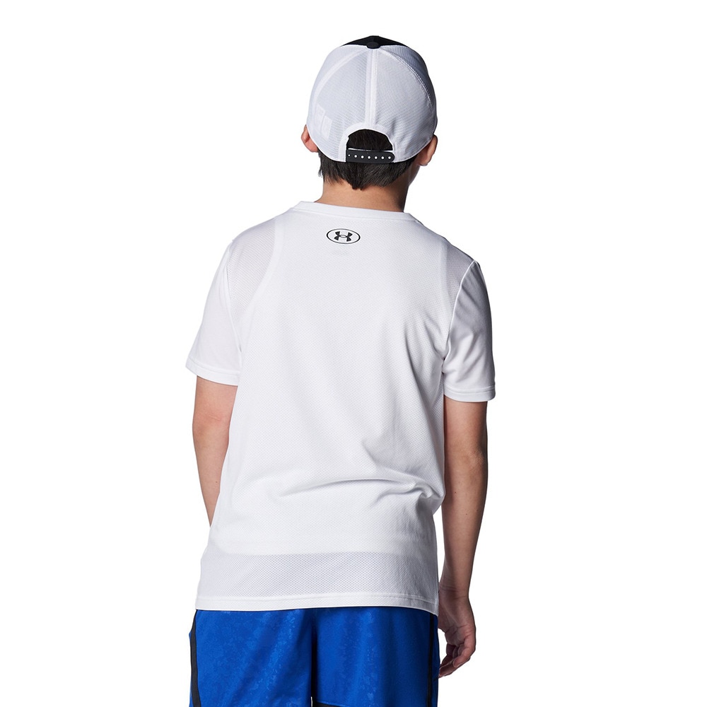 アンダーアーマー（UNDER ARMOUR）（キッズ）キッズ テック スーパービッグロゴ ショートスリーブTシャツ 1384684 100