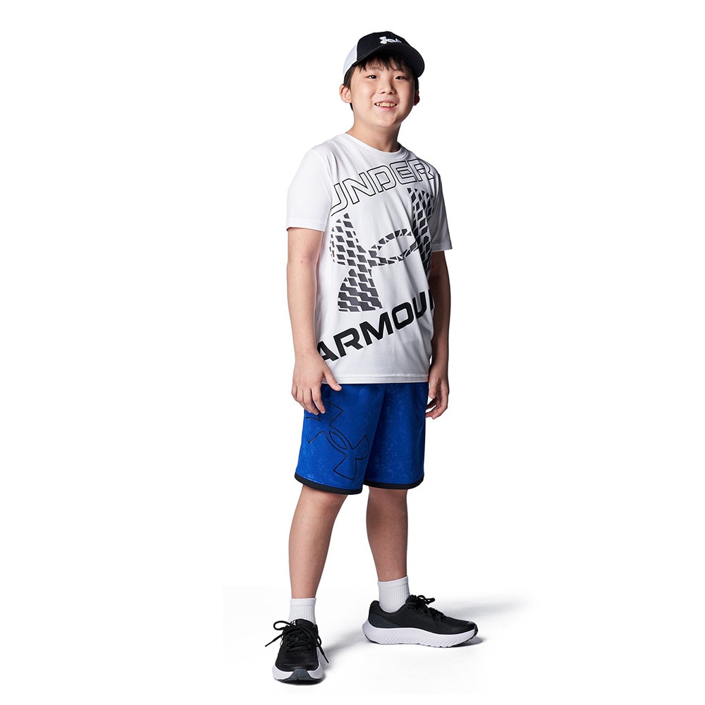 アンダーアーマー（UNDER ARMOUR）（キッズ）キッズ テック スーパービッグロゴ ショートスリーブTシャツ 1384684 100