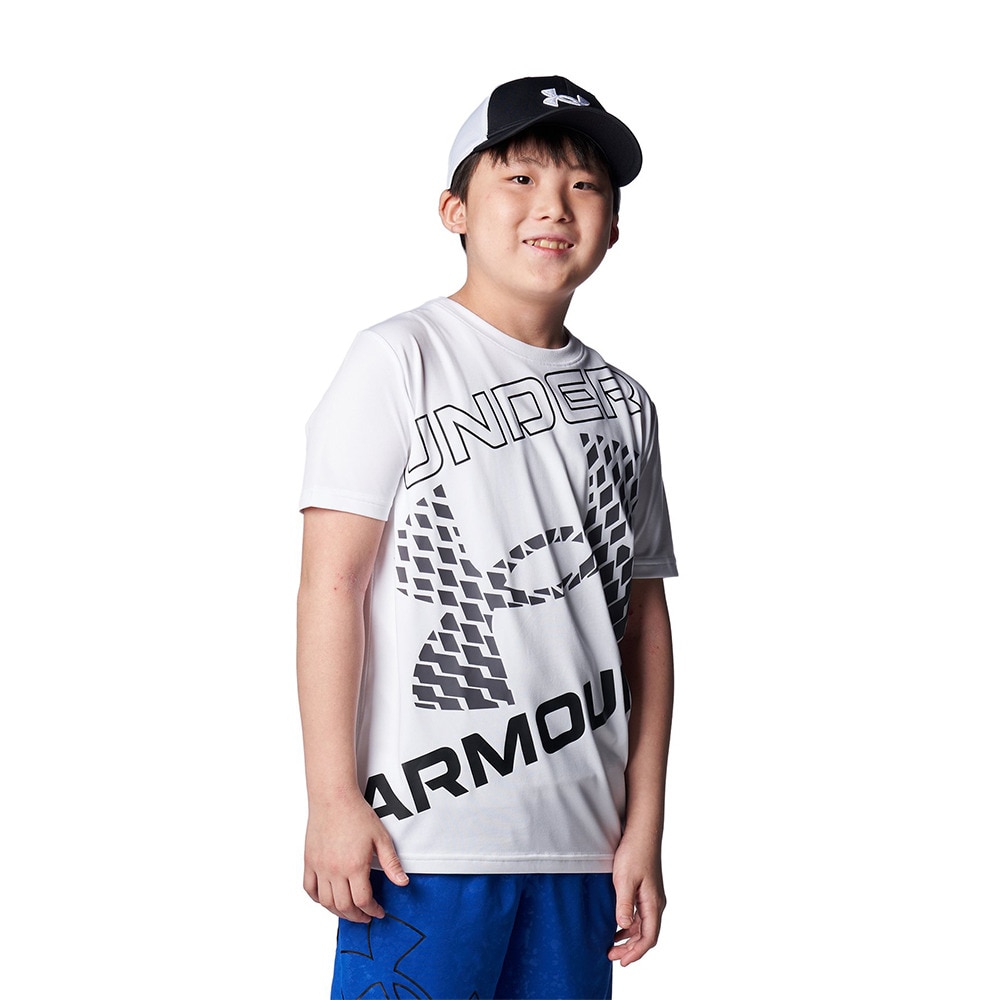 アンダーアーマー（UNDER ARMOUR）（キッズ）キッズ テック スーパービッグロゴ ショートスリーブTシャツ 1384684 100