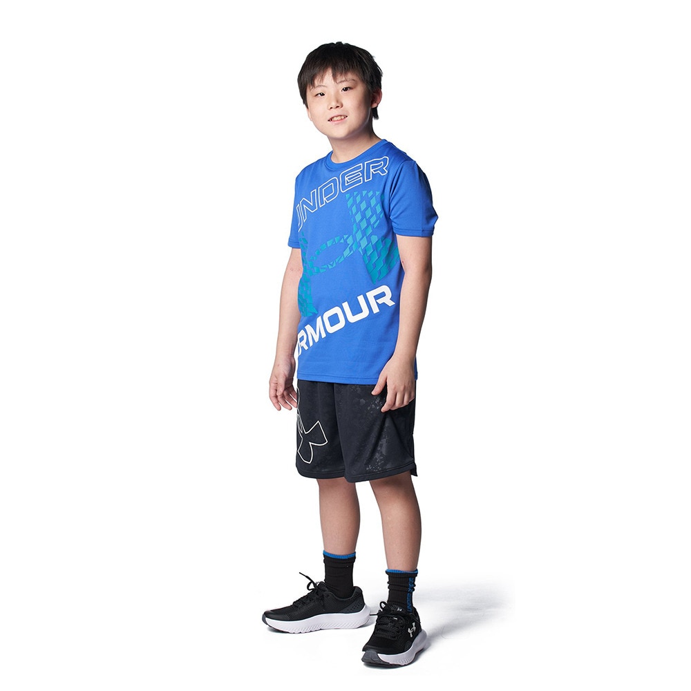 アンダーアーマー（UNDER ARMOUR）（キッズ）キッズ テック スーパービッグロゴ ショートスリーブTシャツ 1384684 400