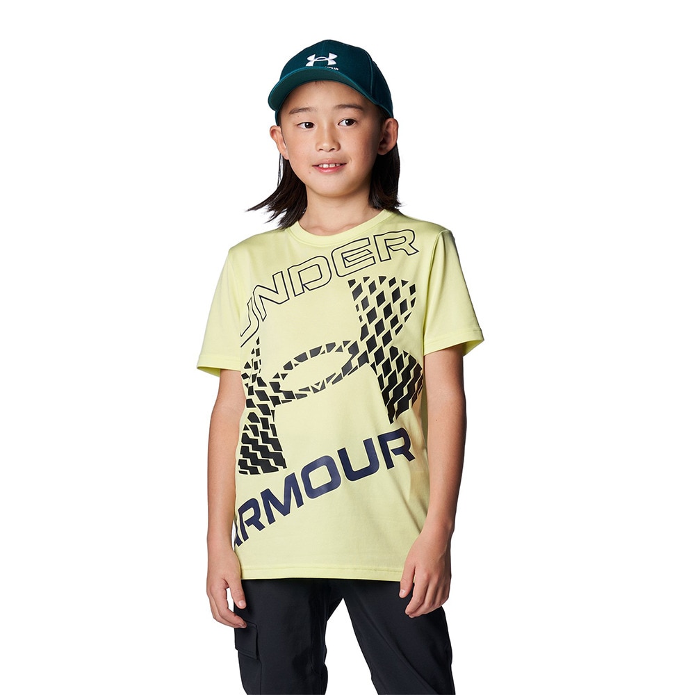 アンダーアーマー（UNDER ARMOUR）（キッズ）キッズ テック スーパービッグロゴ ショートスリーブTシャツ 1384684 727