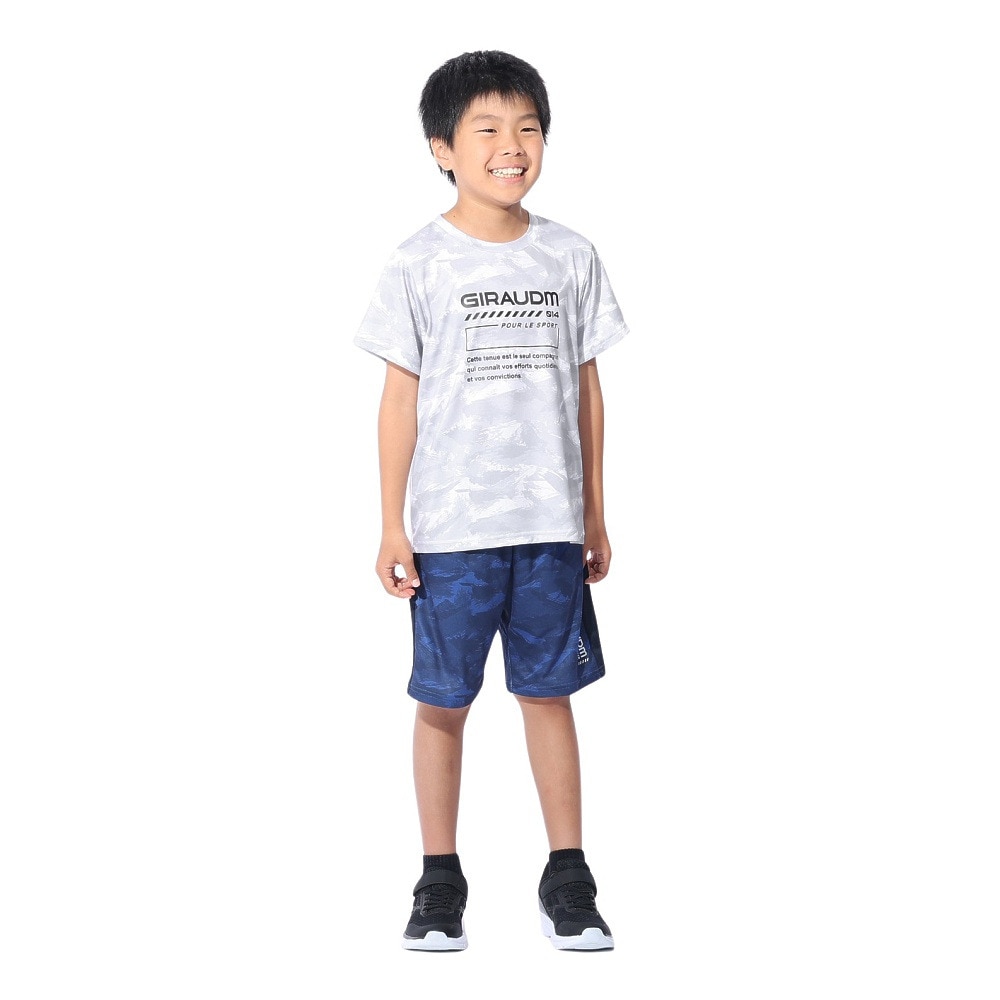 ジローム（GIRAUDM）（キッズ）ジュニア ドライプラスクール SB MESHT 半袖Tシャツ CT4S0061-TR865-GRSD WHT